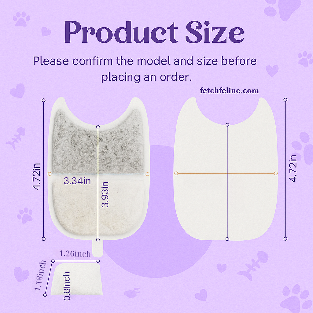 8 Pack Filters + Sponges Replacement Pet Water Fountain - Fetch & Feline™️