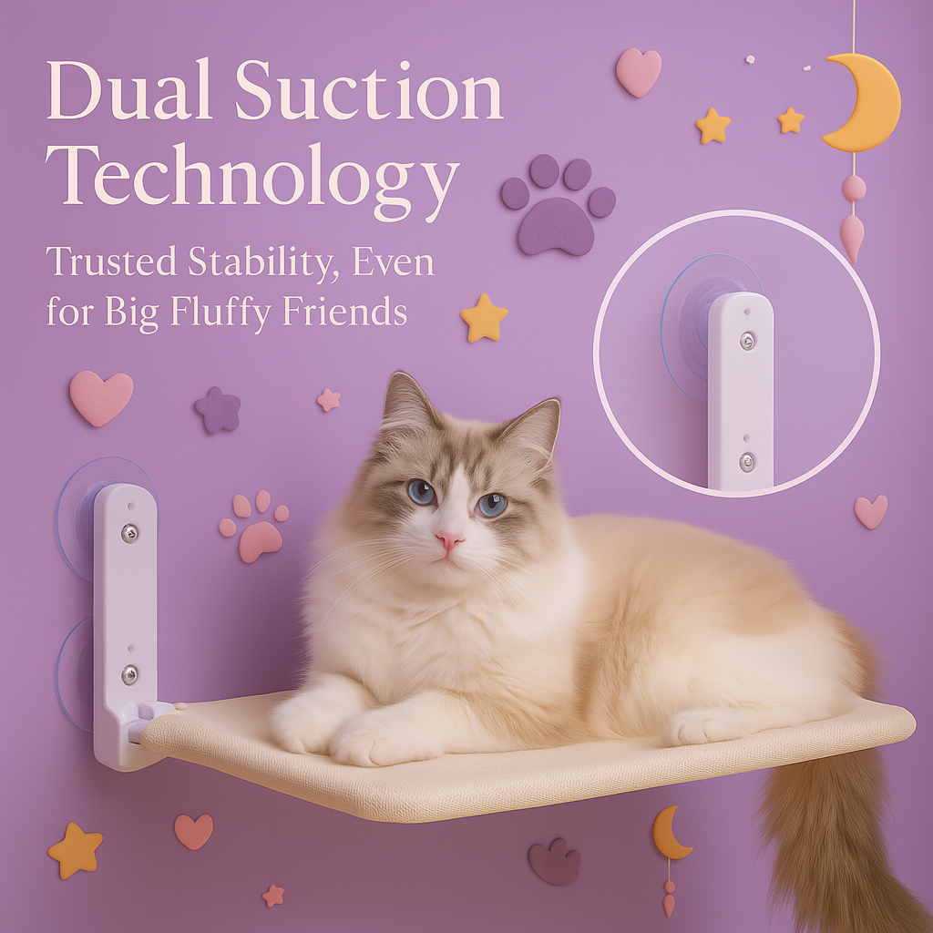 Cat Window Hammock Nest with Strong Suction Cups - Fetch & Feline™️