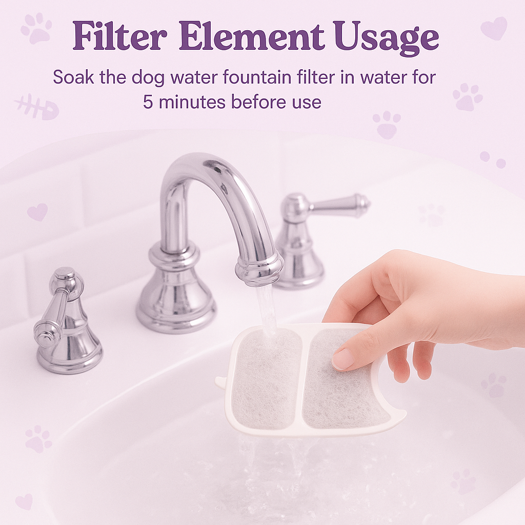8 Pack Filters + Sponges Replacement Pet Water Fountain - Fetch & Feline™️