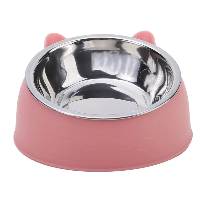 Premium Stainless Steel Bowls for Pet Feeding Drinking - Fetch & Feline™️