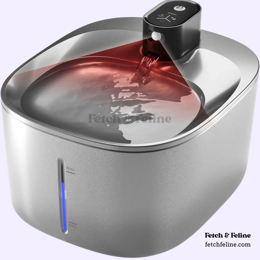 4L Cordless Cat Water Fountain Stainless Steel Motion Sensor, 5-Stage Water Filter - Fetch & Feline™️