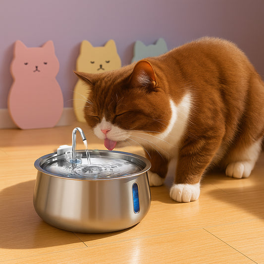 Automatic Water Dispenser Stainless Steel 4L - Fetch & Feline™️