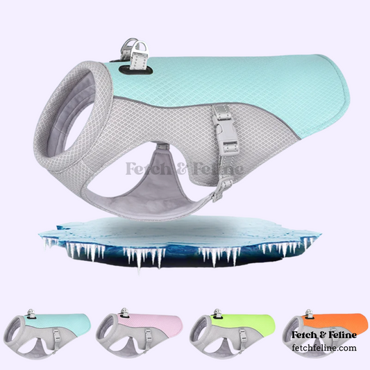 Summer Cooling Vest for Dog Harness Reflective - Fetch & Feline™️