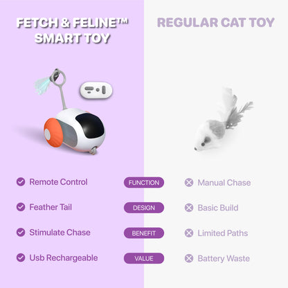 Remote Control Smart Cat Toy - Fetch & Feline™️