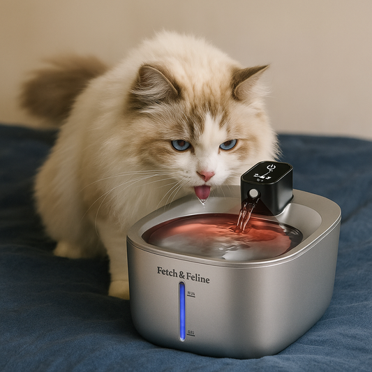 4L Cordless Cat Water Fountain Stainless Steel Motion Sensor, 5-Stage Water Filter - Fetch & Feline™️