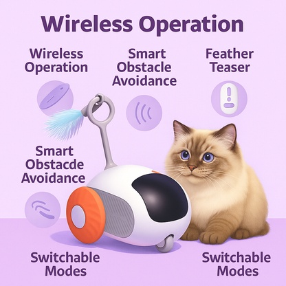 Remote Control Smart Cat Toy - Fetch & Feline™️