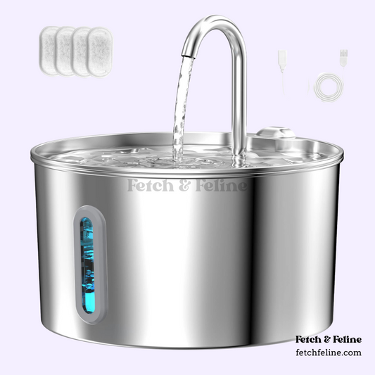 Automatic Fountain Stainless Steel 2.2L - Fetch & Feline™️