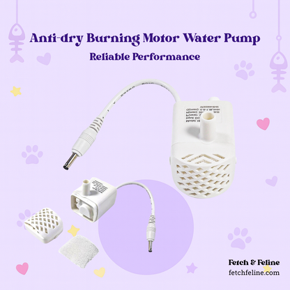 Anti-dry Burning Water Fountain Motor Water Pump - Fetch & Feline™️