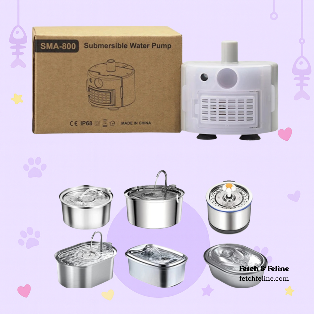 Fountain Motor Submersible Water Pump/Brush - Fetch & Feline™️