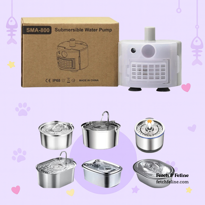 Fountain Motor Submersible Water Pump/Brush - Fetch & Feline™️