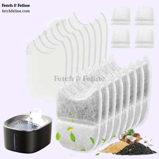 8 Pack Filters + Sponges Replacement Pet Water Fountain - Fetch & Feline™️