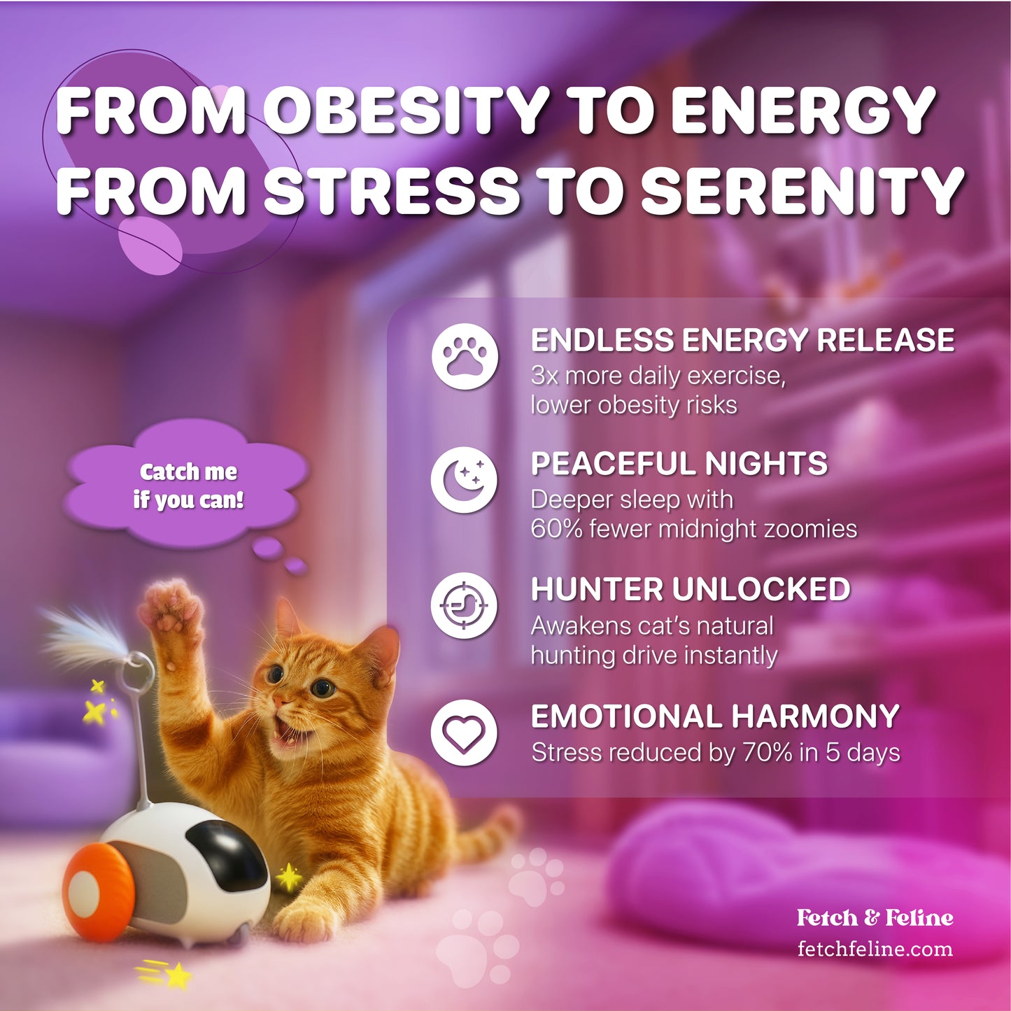 Remote Control Smart Cat Toy - Fetch & Feline™️