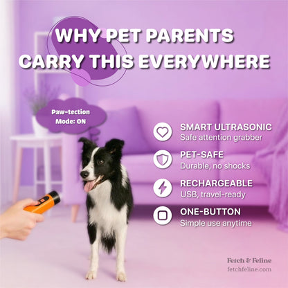 Dog Repeller Ultrasonic Rechargeable - Fetch & Feline™️