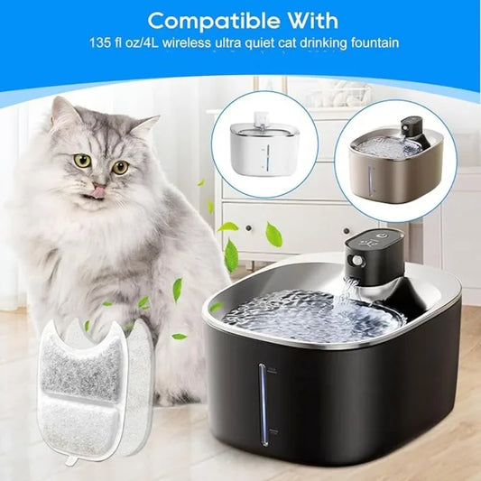 8 Pack Filters + Sponges Replacement Pet Water Fountain - Fetch & Feline™️
