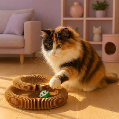 Durable Scratch Board Transformable Cat Toy Water Resistant - Fetch & Feline ™️