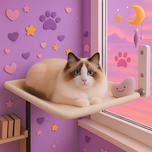 Cat Window Hammock Nest with Strong Suction Cups - Fetch & Feline™️