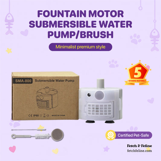Fountain Motor Submersible Water Pump/Brush - Fetch & Feline™️